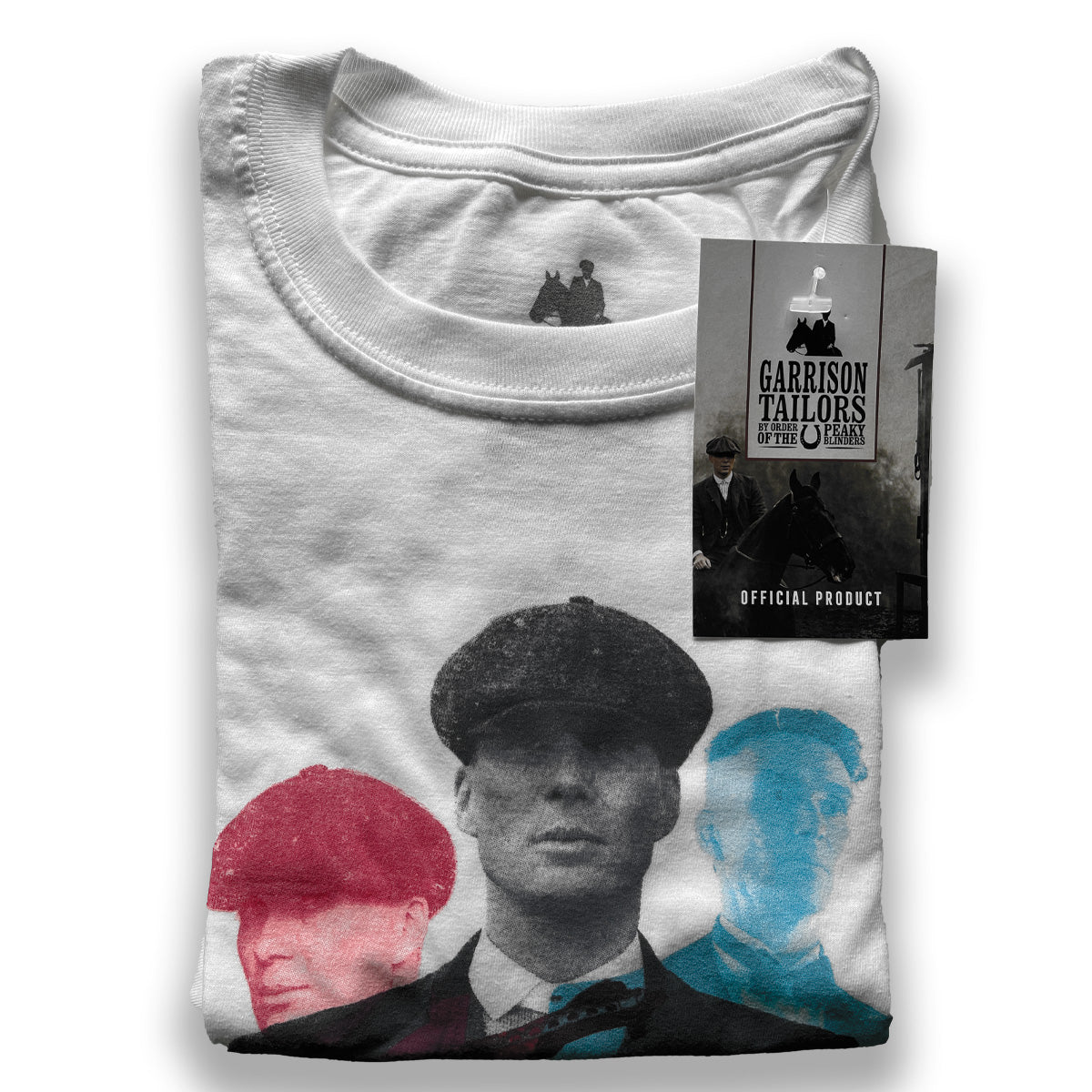 Official Peaky Blinders Tommy Shelby Brothers Original Mens Unisex White T Shirt - Kuzi Tees