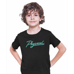 Physical TV Movie Series Retro Logo Tee Kids T-shirt Black