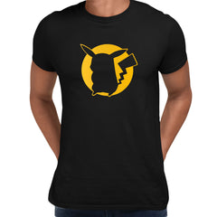 Pikachu Silhouette Tee Yellow design Typography Unisex T-shirt - Kuzi Tees