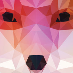 Low Poly Fox Geometric Print Poster Wall Art Triangular Abstract Unique Design - Kuzi Tees