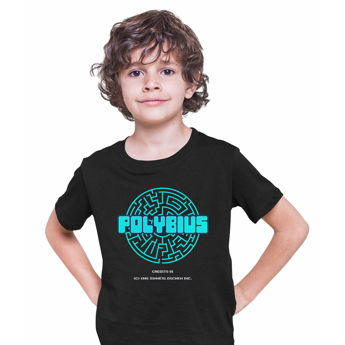 Polybius Loki Urban Legend Arcade Game Retro Nerd Kid's Cotton Gift T-shirt for Kids - Kuzi Tees