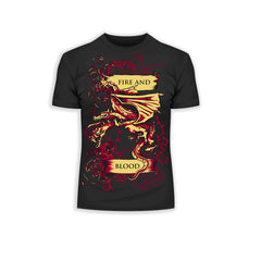 Pop Culture T-Shirt Game of Thrones - Fire And Blood - Kuzi Tees