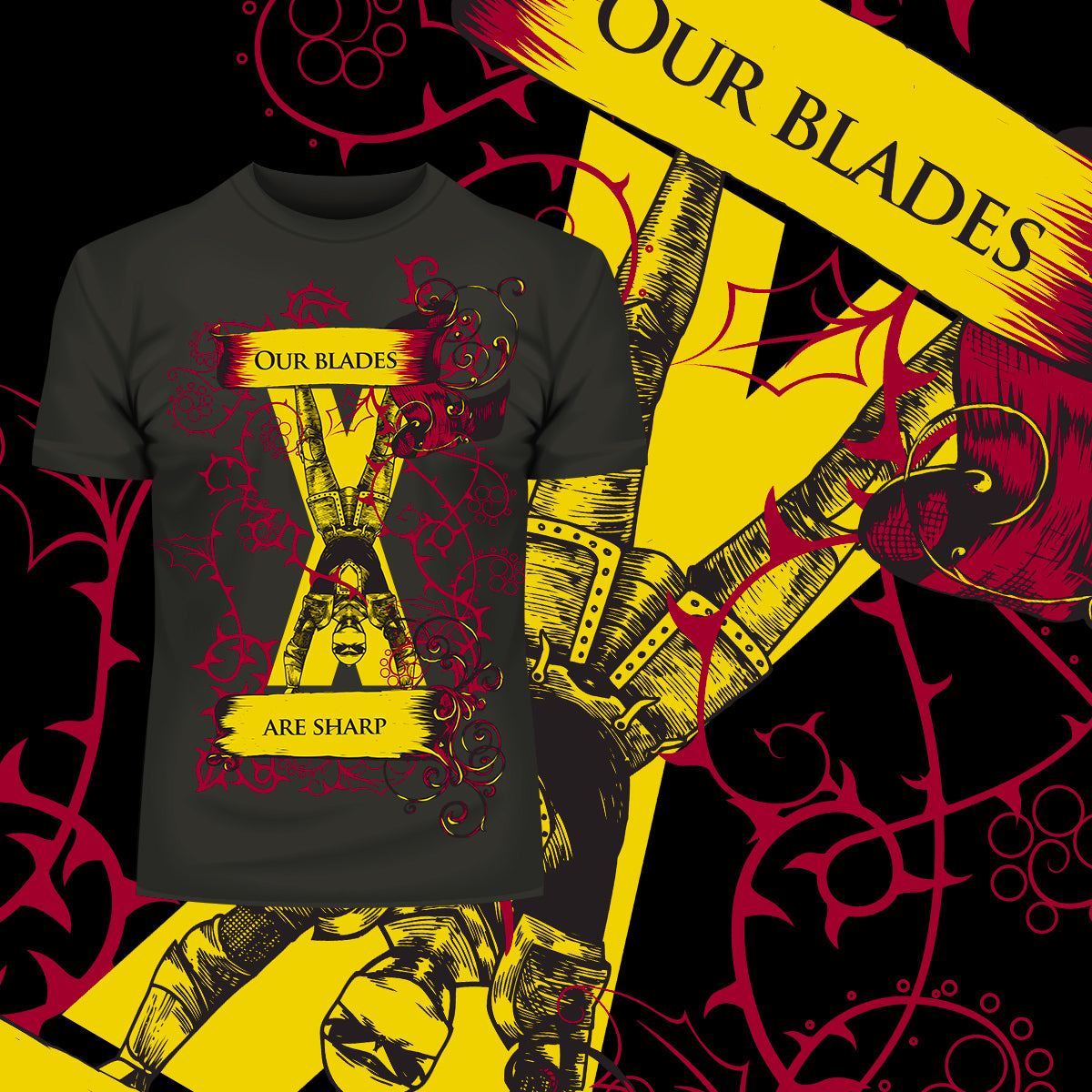 Pop Culture T-Shirt Game of Thrones - Our Blades Are Sharp - Kuzi Tees