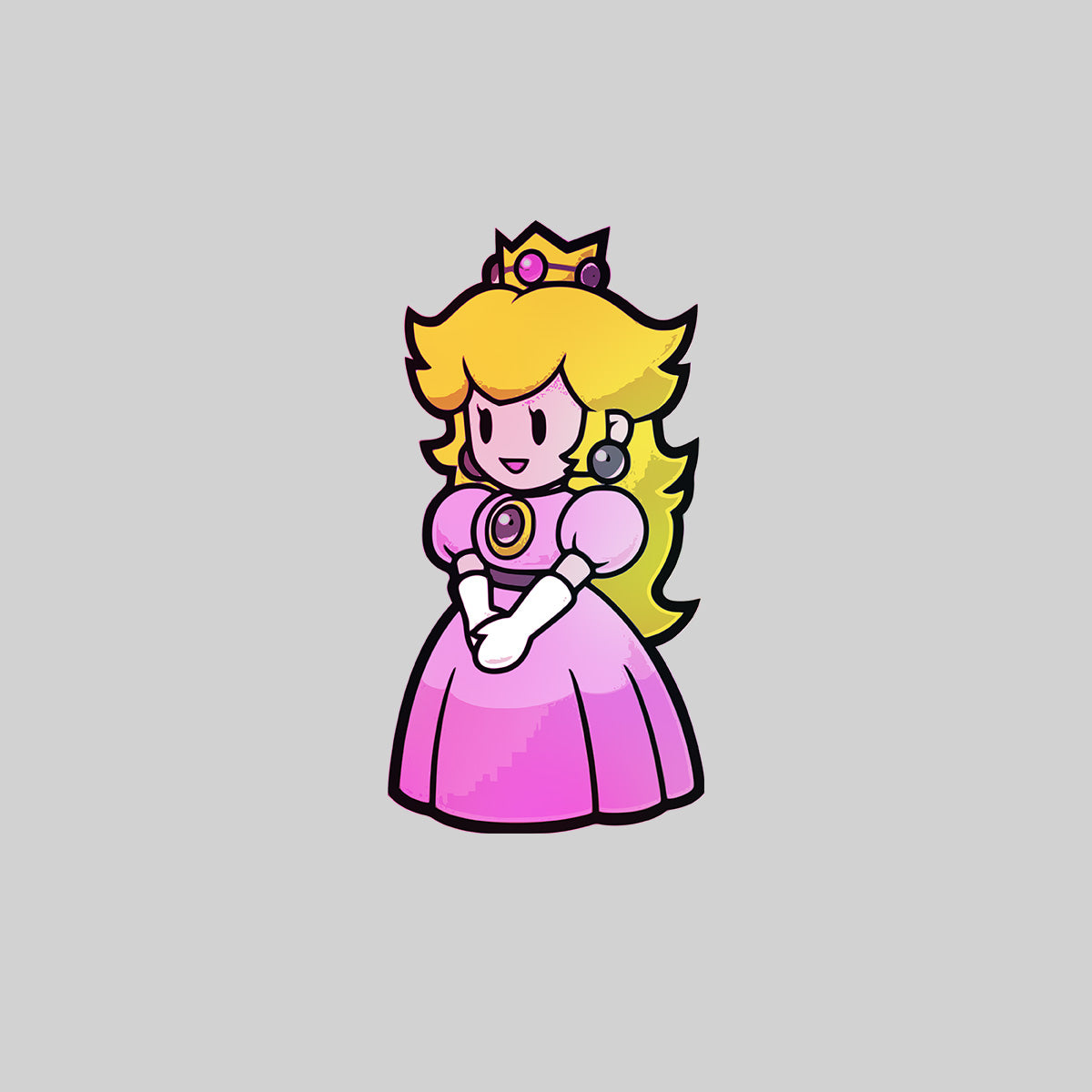 Princess Peach Mushroom Kindom Tees Mario SNES Adult Old Fashion Retro Tees - Kuzi Tees