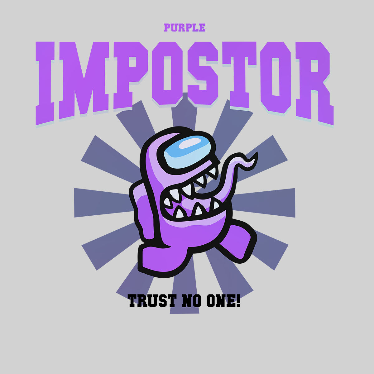 Purple Impostor Among Us Gamer Funny Trust No One Baby & Toddler Body Suit - Kuzi Tees
