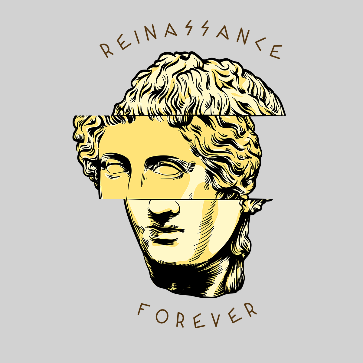 Men's Renaissance Forever Michelangelo Italian Sculptor Antique T-shirt - Kuzi Tees