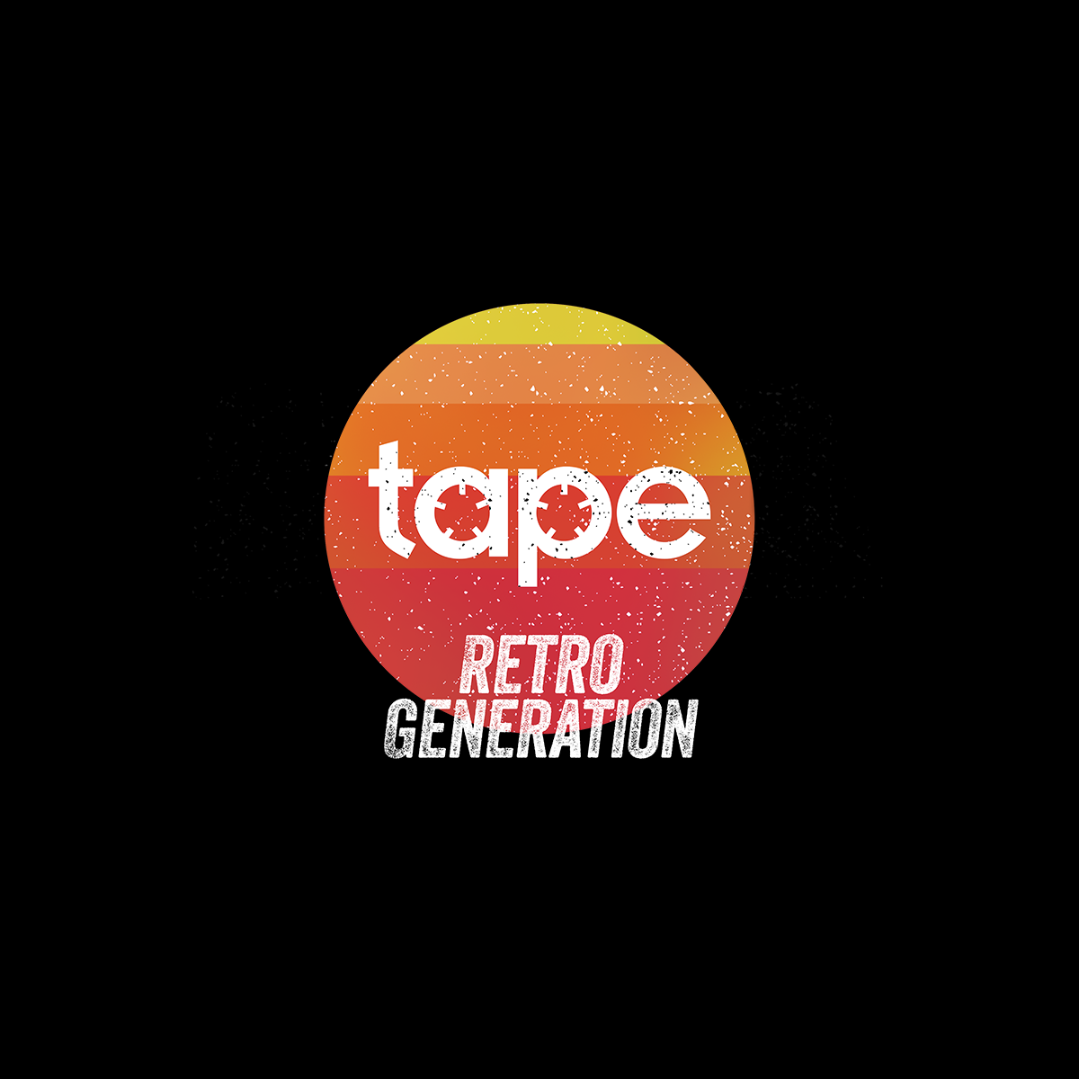Retro Generation Tape Recorder Black White Grey Unisex T-Shirts OLD SKOOL - Kuzi Tees