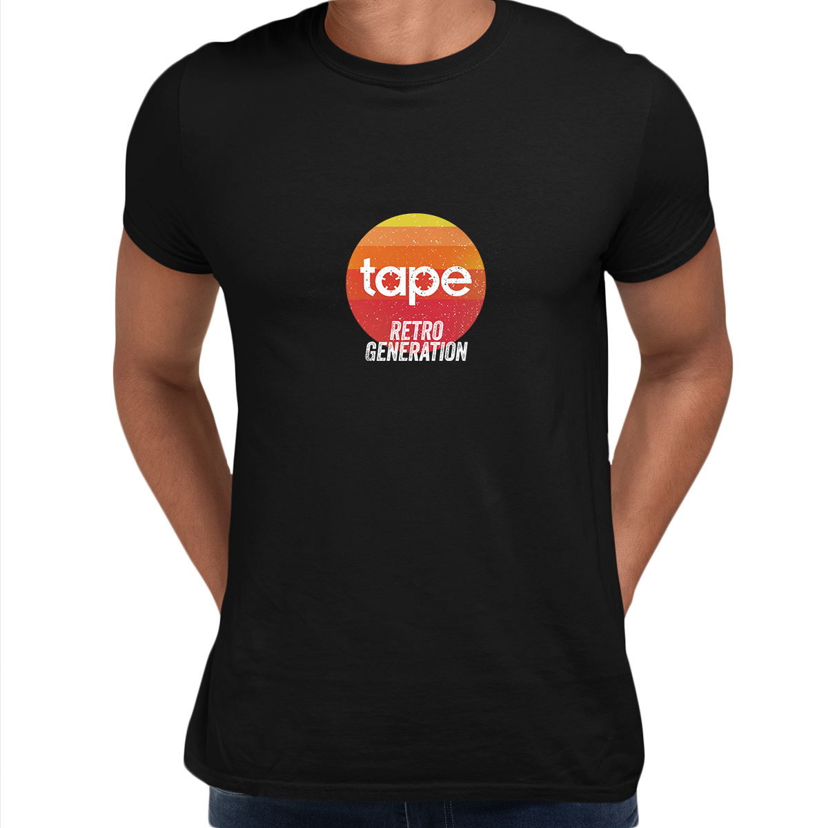 Retro Generation Tape Recorder Black White Grey Unisex T-Shirts OLD SKOOL - Kuzi Tees