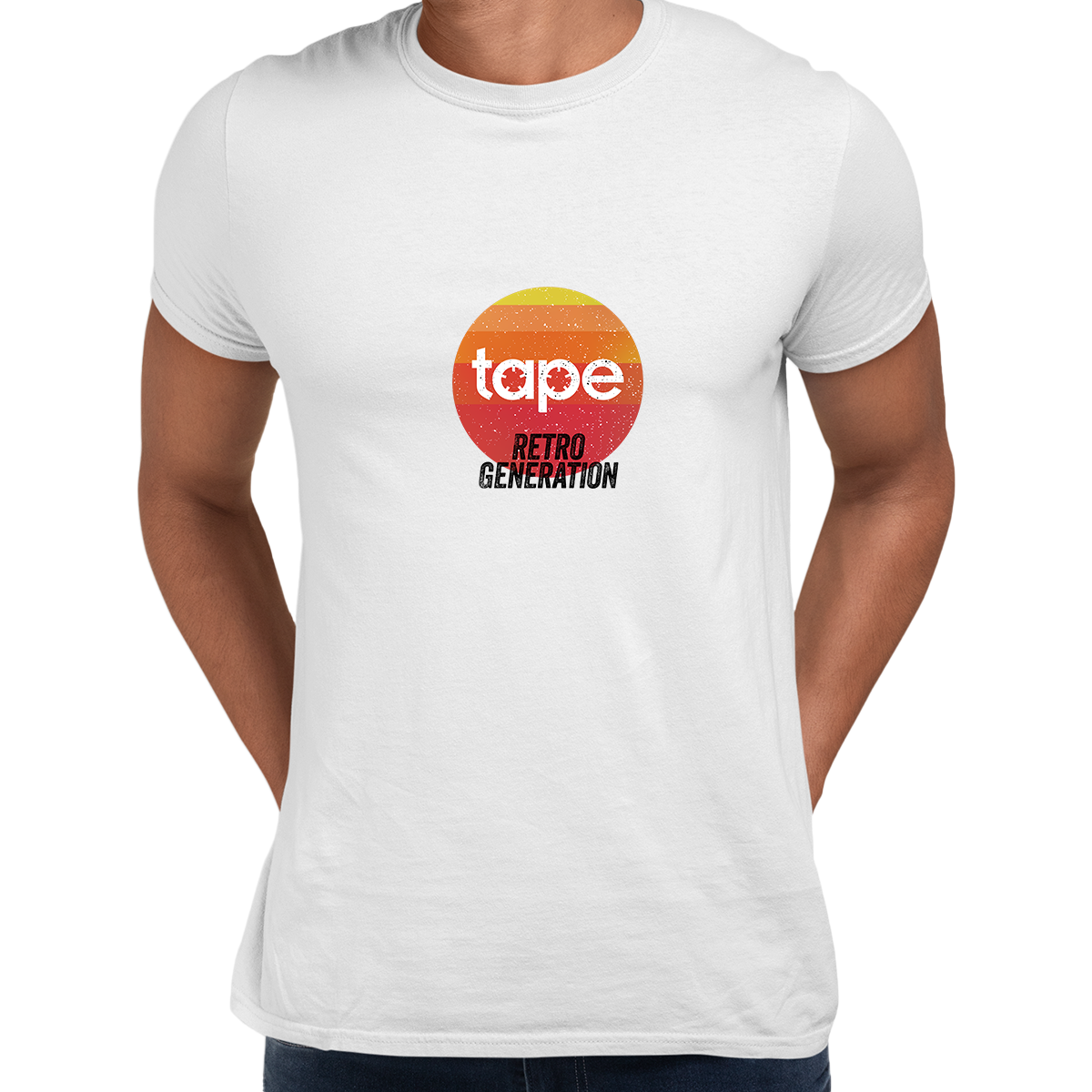 Retro Generation Tape Recorder Black White Grey Unisex T-Shirts OLD SKOOL - Kuzi Tees