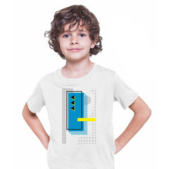 80's Retro Nostalgia Colorful Art Print T-Shirt 90's Design Short Sleeve Funny T-shirt for Kids - Kuzi Tees