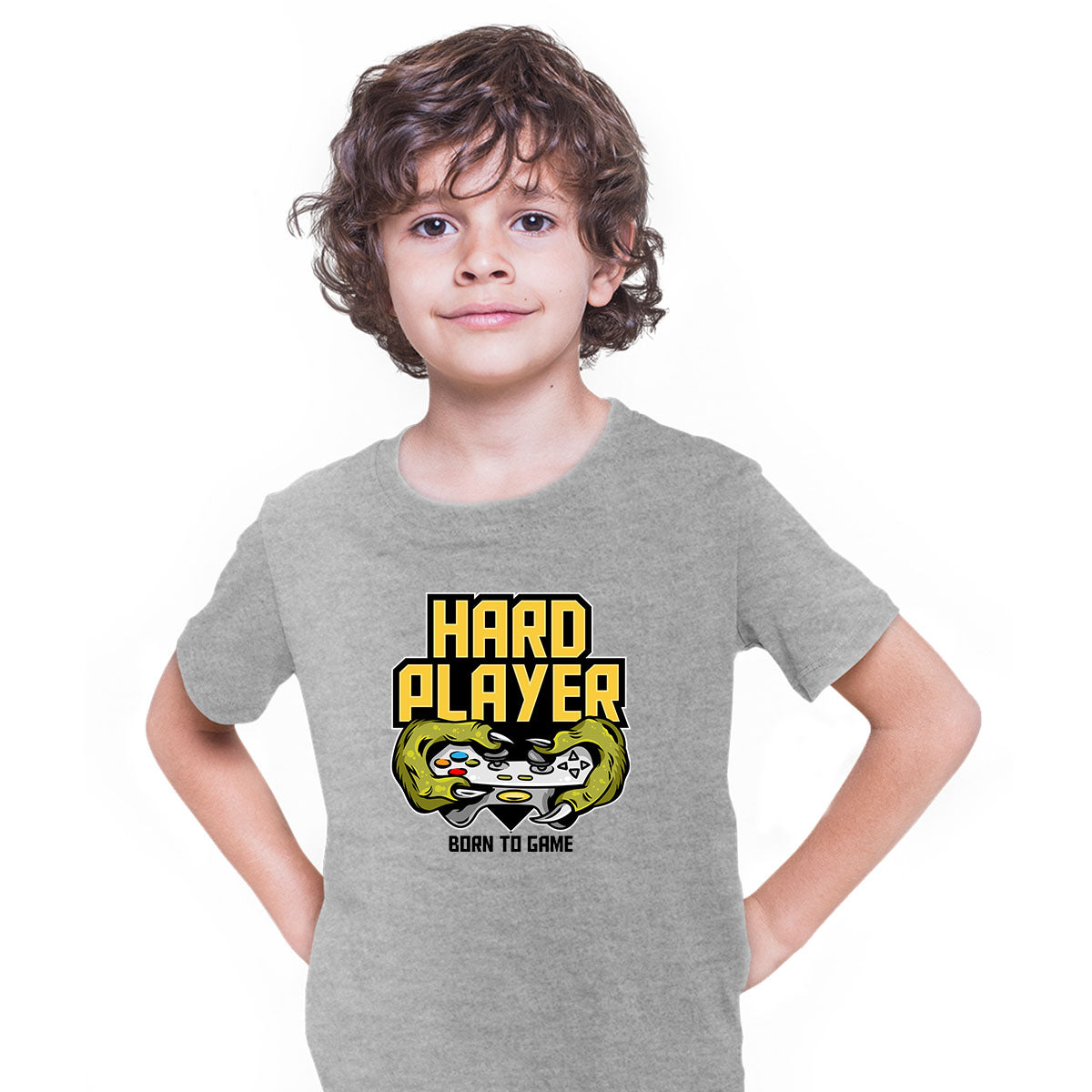 Retro Game 80's Collection Four Hard Player Typography T-shirt for Kids - Kuzi Tees