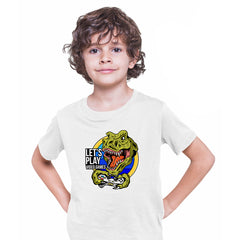 Retro Game 80's Collection One Let's play Games Typography T-shirt for Kids - Kuzi Tees