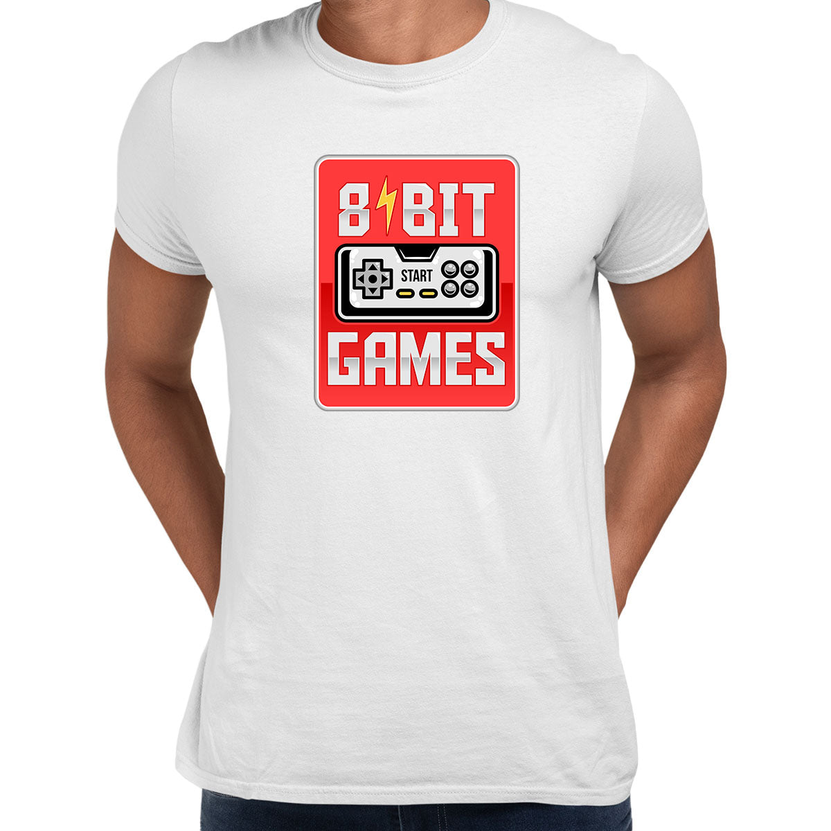 Retro Game 80's Collection Seven 8 Bit games Typography Unisex T-shirt - Kuzi Tees