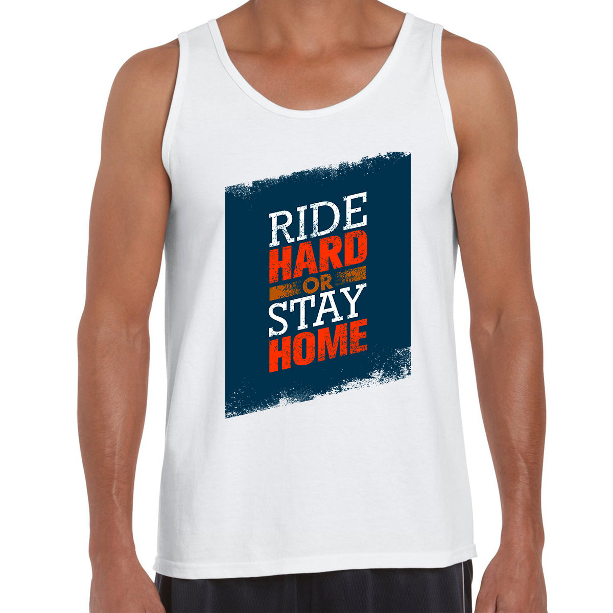 Ride Hard Or Ride Home Bike Motivation Quote Tank Top - Kuzi Tees