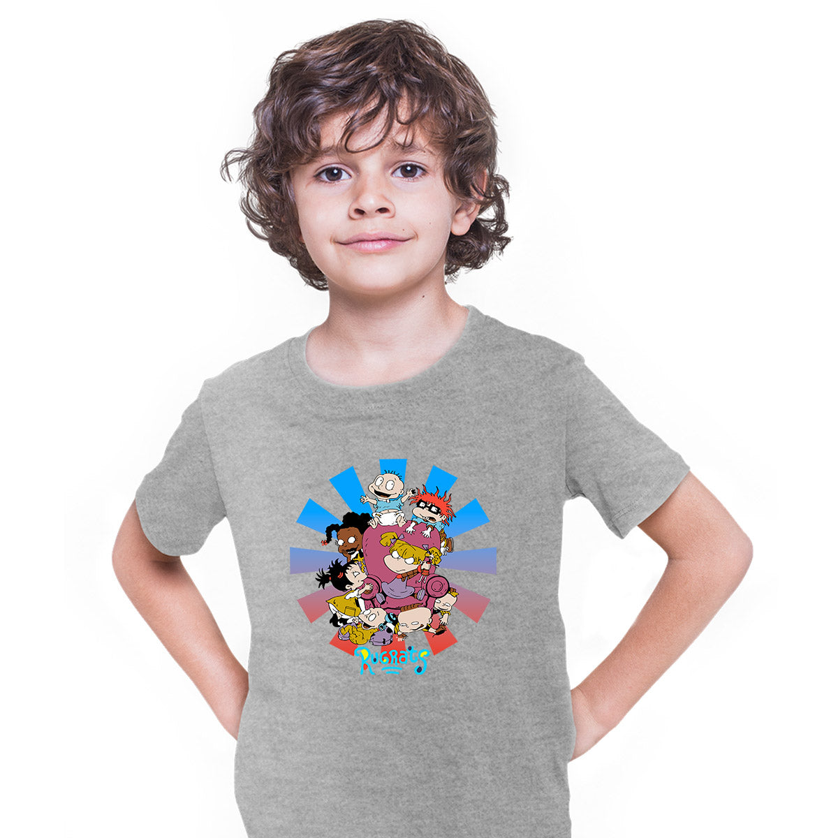 Rugrats Characters Nickelodeon TV Show Kids T-shirt Grey