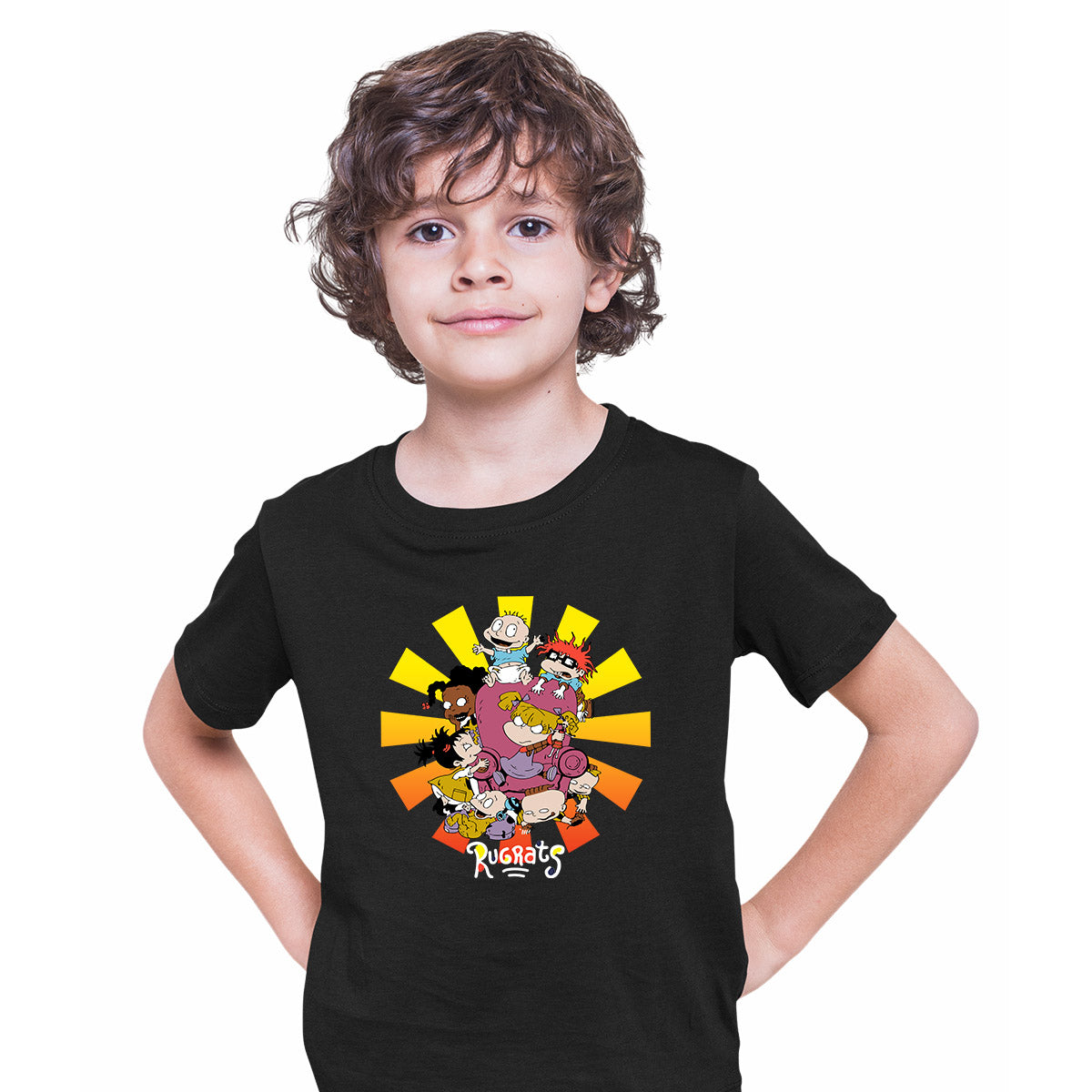 Rugrats Characters Nickelodeon TV Show Kids T-shirt Black