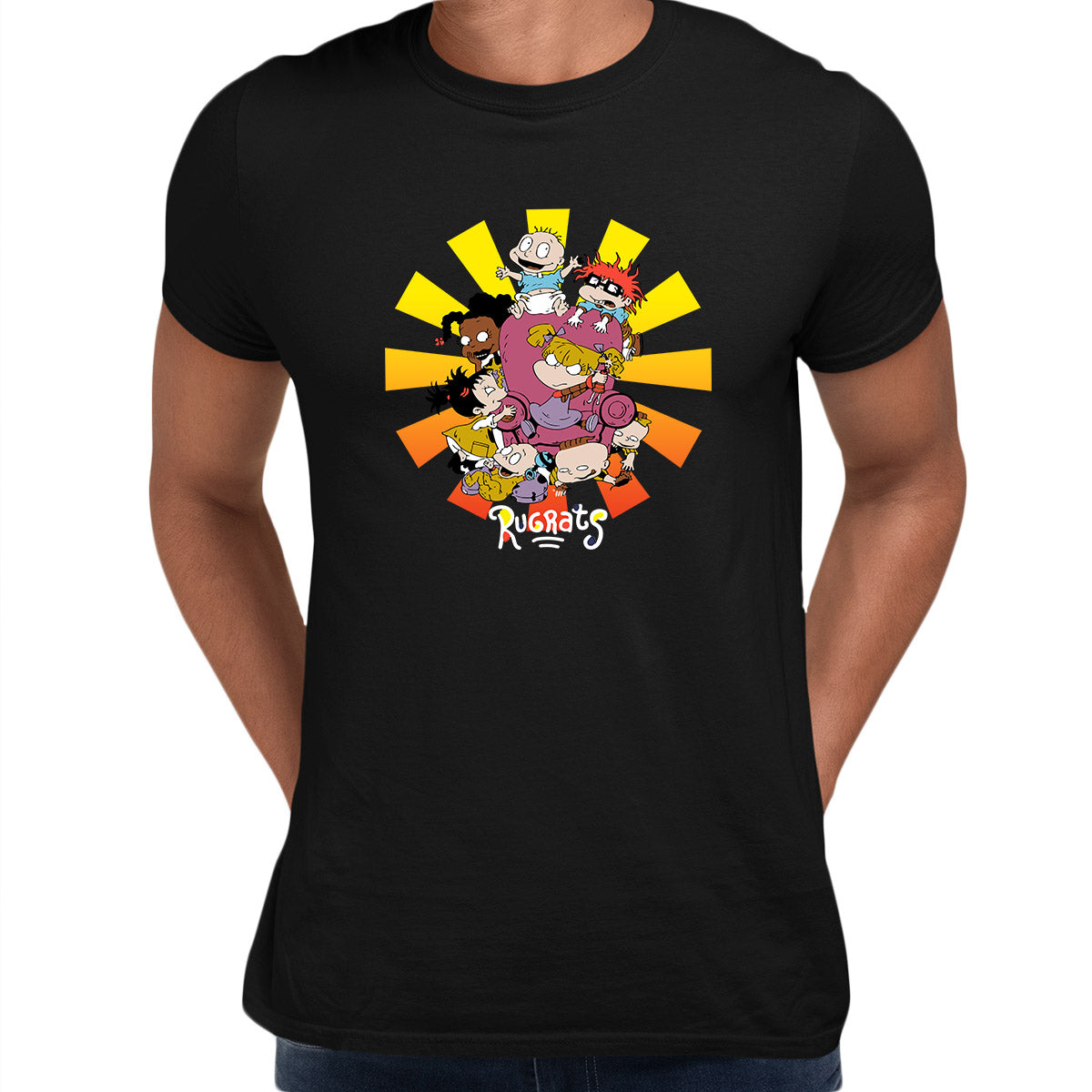 Rugrats Characters Mens Black T-shirt