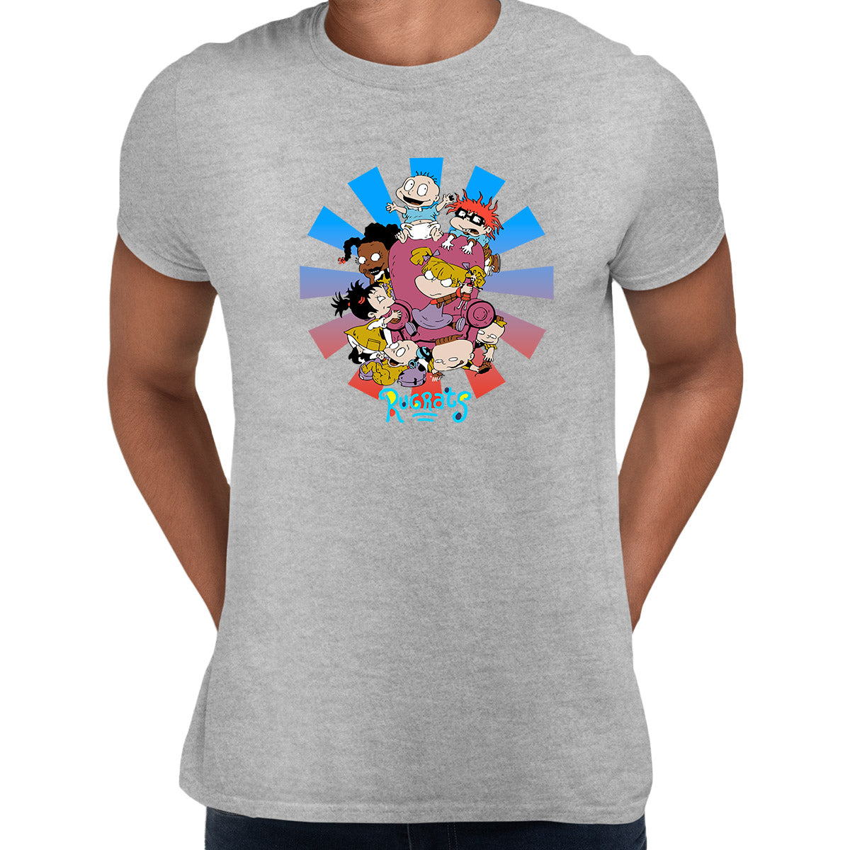 Rugrats Characters Mens Grey T-shirt