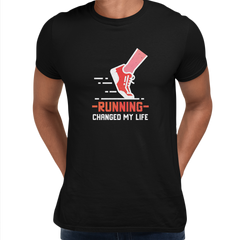 Running Changed my life fitness Inspiring Men Unisex Crew Neck T Shirt - Kuzi Tees