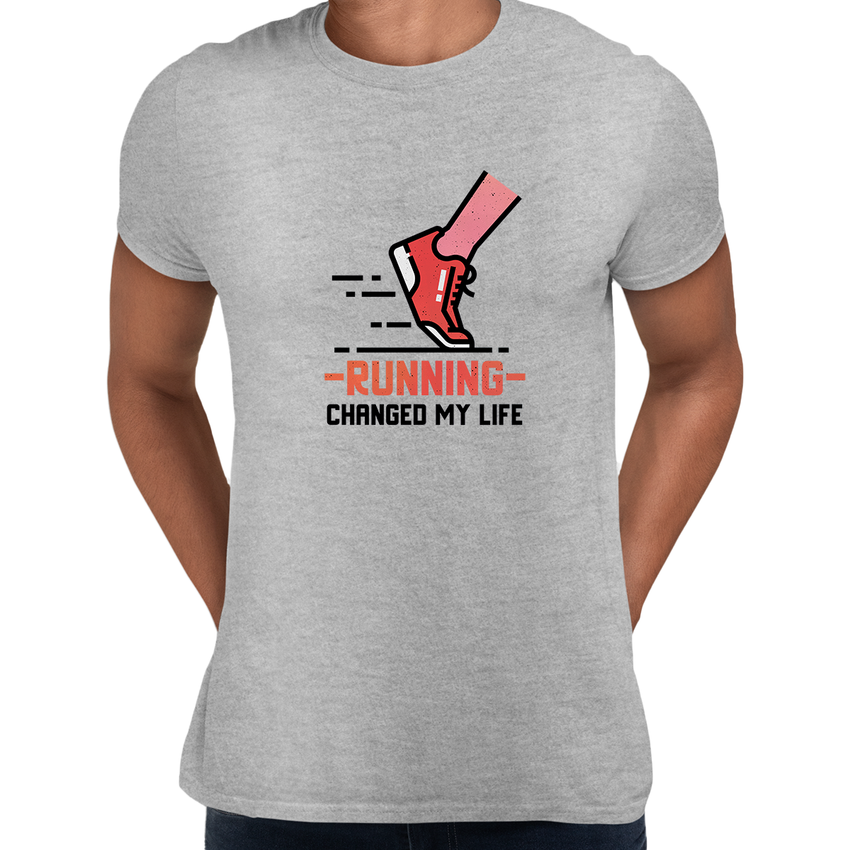 Running Changed my life fitness Inspiring Men Unisex Crew Neck T Shirt - Kuzi Tees