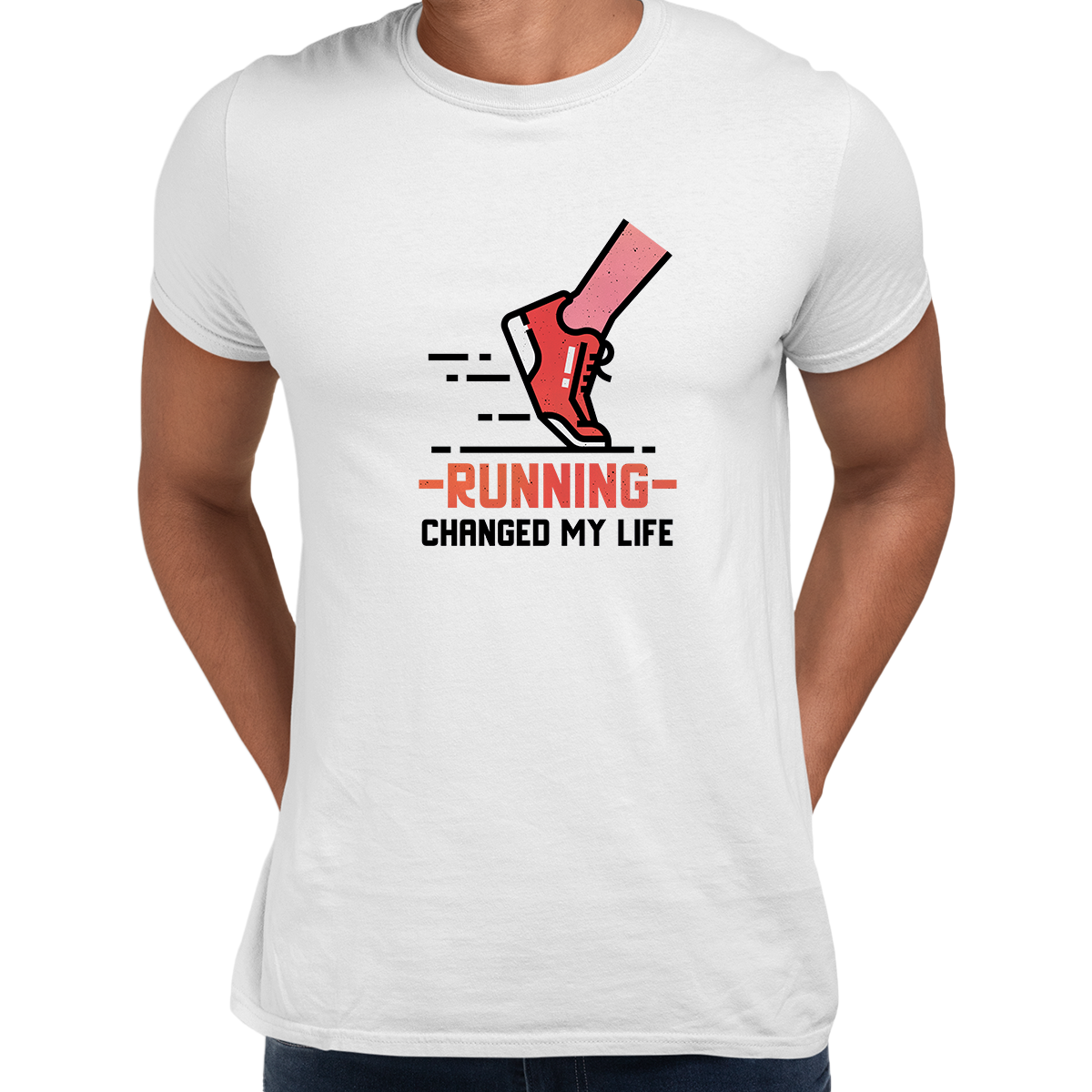 Running Changed my life fitness Inspiring Men Unisex Crew Neck T Shirt - Kuzi Tees