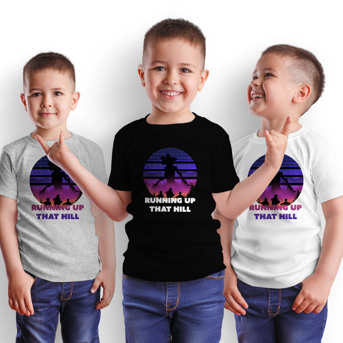 Kate Bush Running up that hill Kids t-shirt Demogorgon - Kuzi Tees