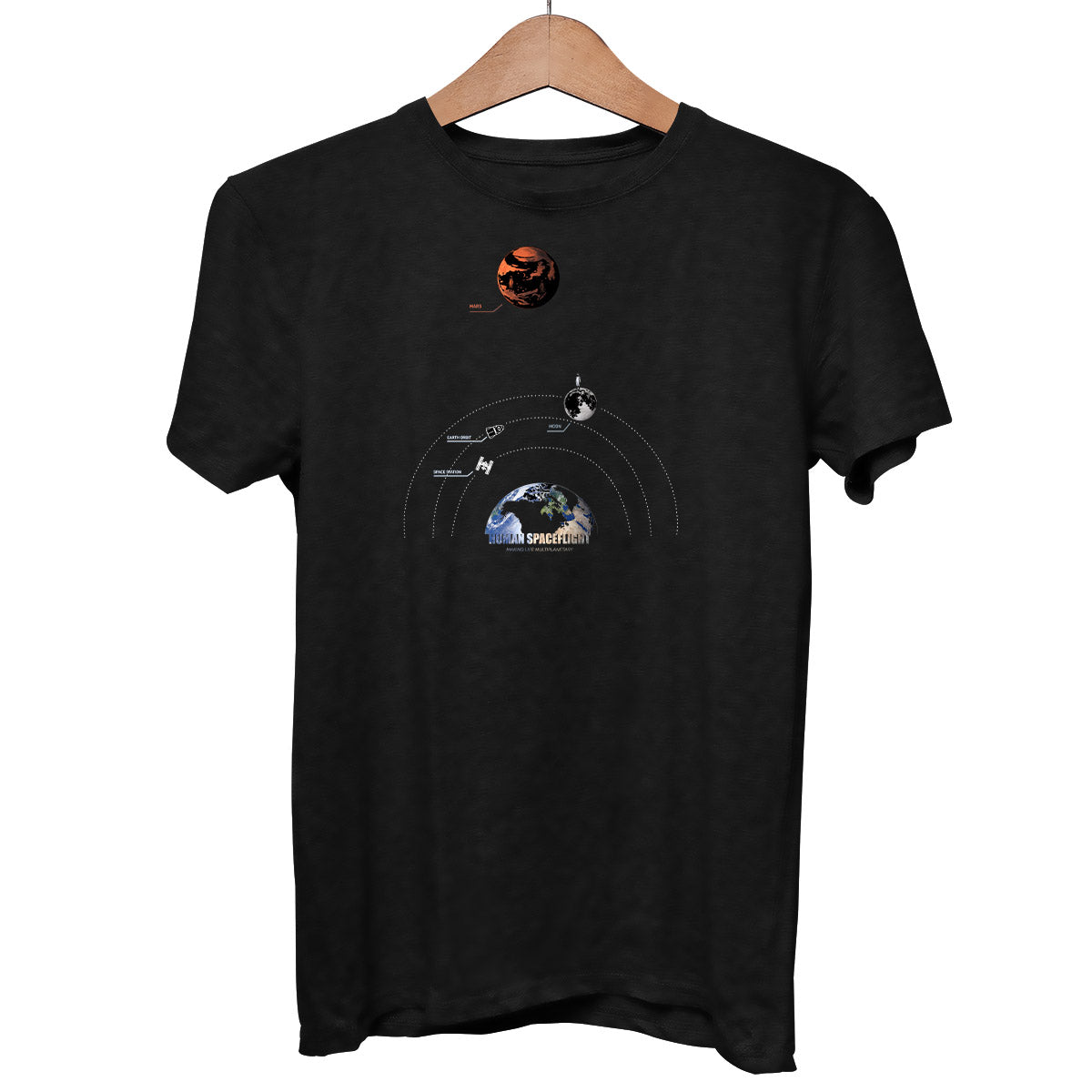 Starship SpaceX Human Space flight Launch & Land  Black Kids T-shirt NASA Scientist Gift