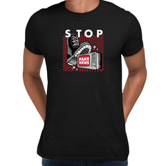 Stop fake news Tee Fake news propaganda TV generation influencers Unisex T-shirt - Kuzi Tees