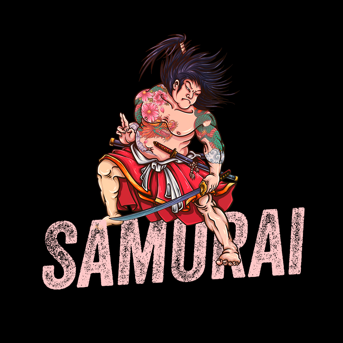 Ancient Hero T-Shirt Samurai Ronin Spirit Japanese Unisex Mens T-shirt - Kuzi Tees