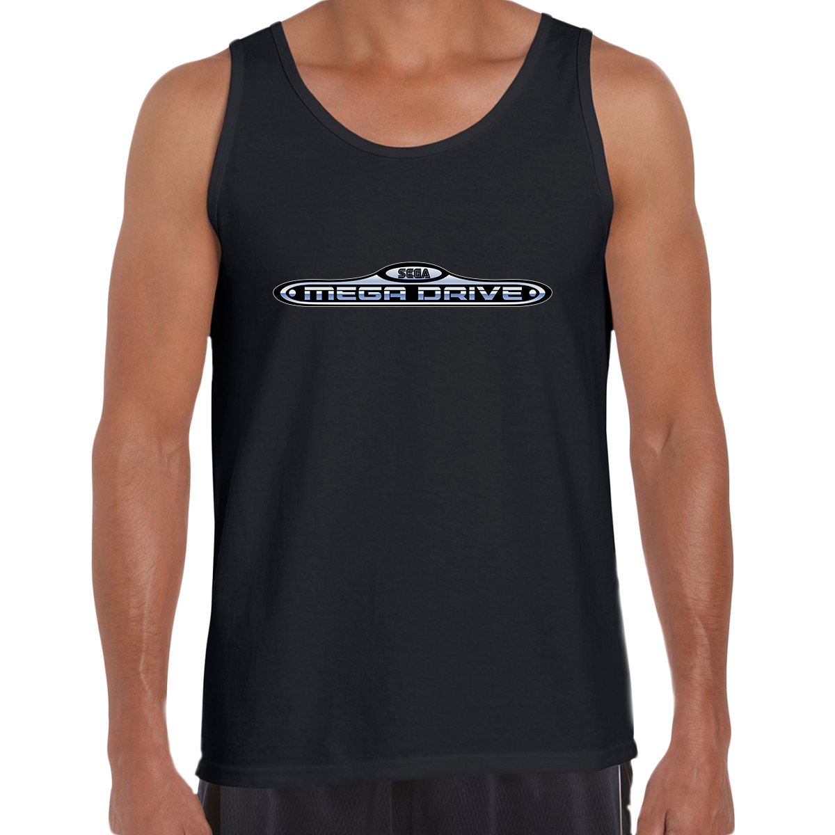 Sega-Mega Drive Black White Grey Computer Unisex Tank Top OLD SKOOL - Kuzi Tees