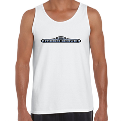 Sega-Mega Drive Black White Grey Computer Unisex Tank Top OLD SKOOL - Kuzi Tees