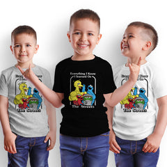 Sesame Street Everything I Know I Learned On The Streets Kids T-shirt