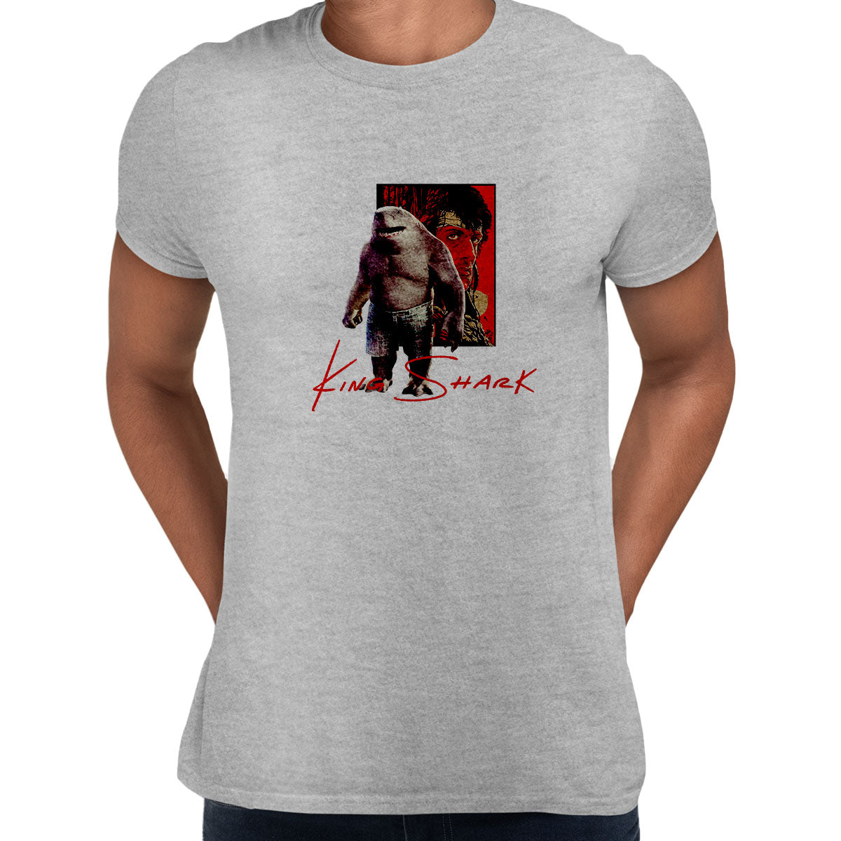 Sylvester Stallone Rambo King Shark Funny Movie Unisex T-Shirt - Kuzi Tees