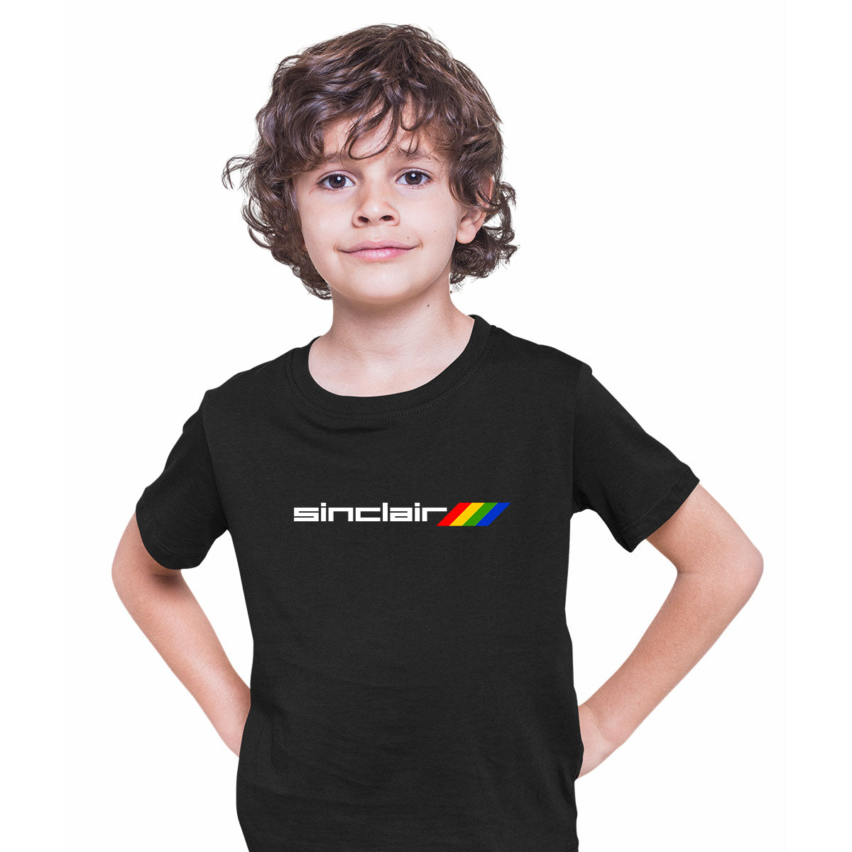 Sinclair-Retro Arcade 80 Gaming Black Grey White T-Shirts for Kids OLD SKOOL - Kuzi Tees