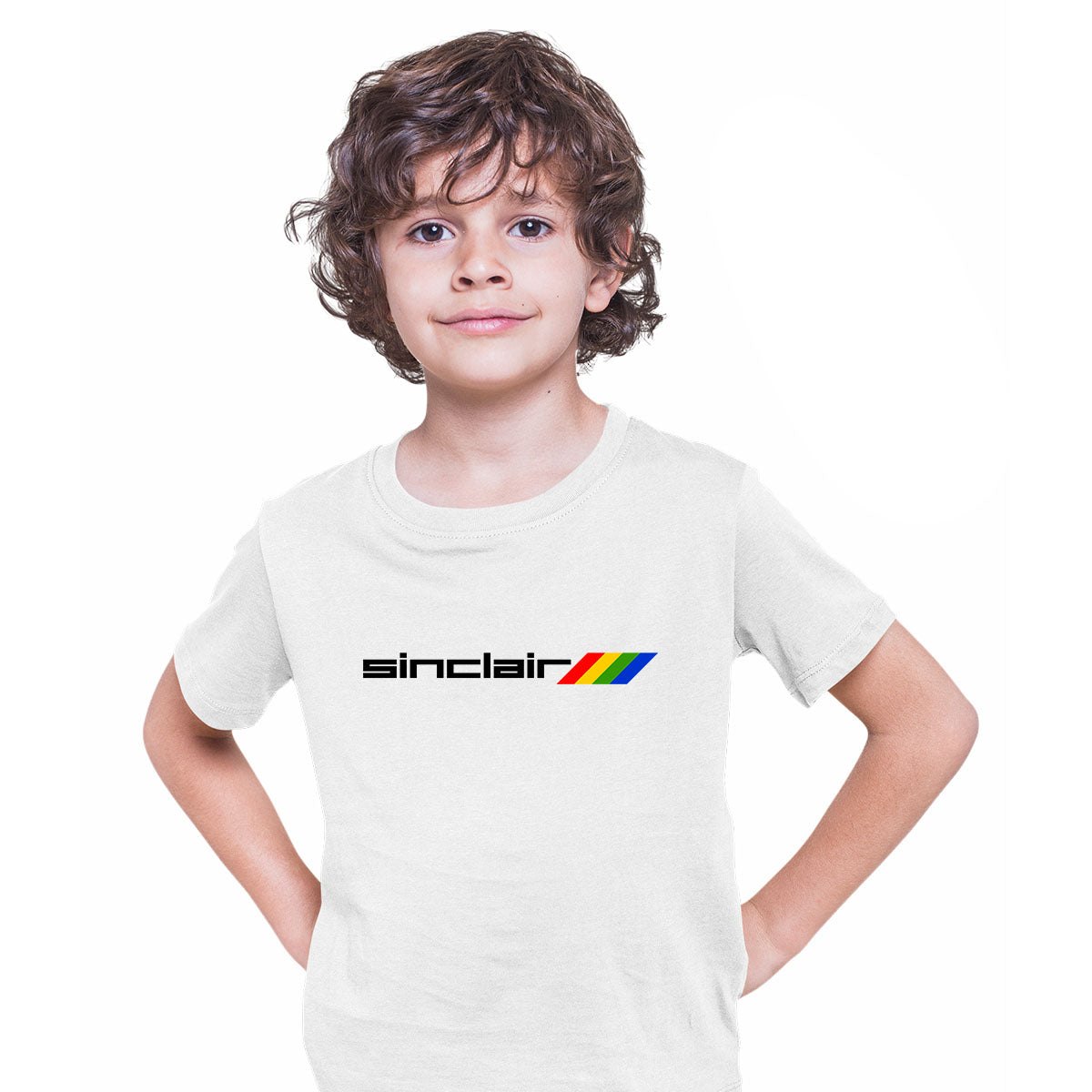 Sinclair-Retro Arcade 80 Gaming Black Grey White T-Shirts for Kids OLD SKOOL - Kuzi Tees