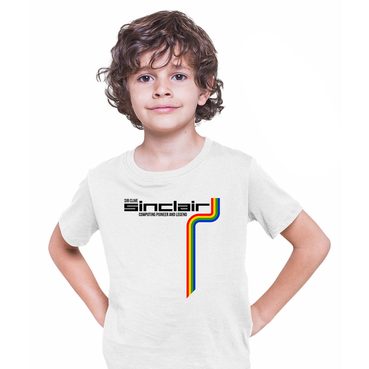 RIP Sir Clive Sinclair Computing pioneer and legend T-shirt for Kids - Kuzi Tees