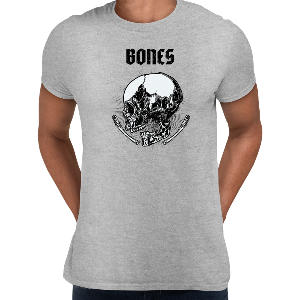 Skull Hellish Bones Soul Eater Heavy Metal Biker Style Unisex T-shirt - Kuzi Tees