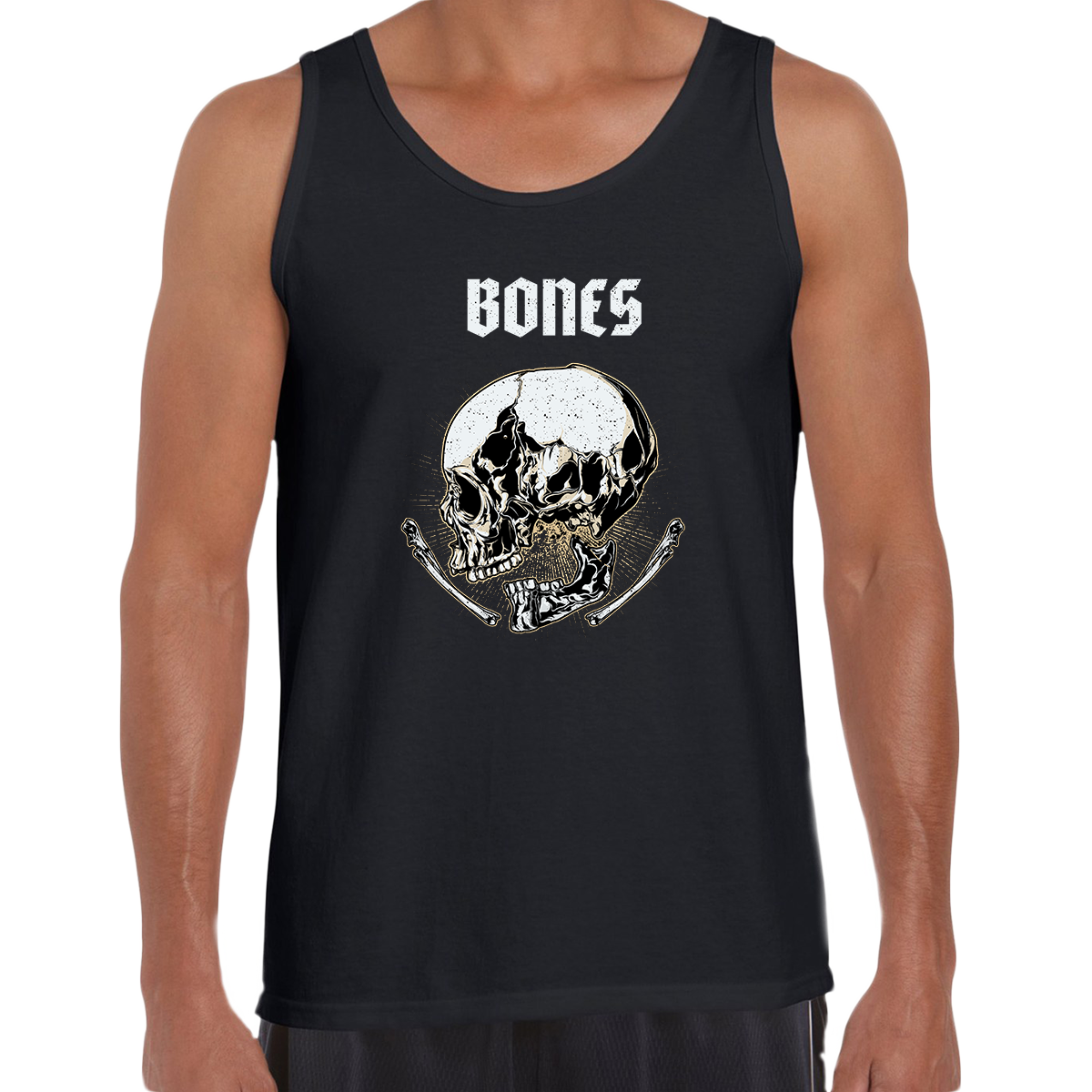 Skull Hellish Bones Soul Eater Heavy Metal Biker Style Unisex Tank Top - Kuzi Tees