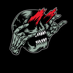 Skull Rockstar T-Shirt Gothic Dark Funny Novelty Metal Kid's Tee - Kuzi Tees