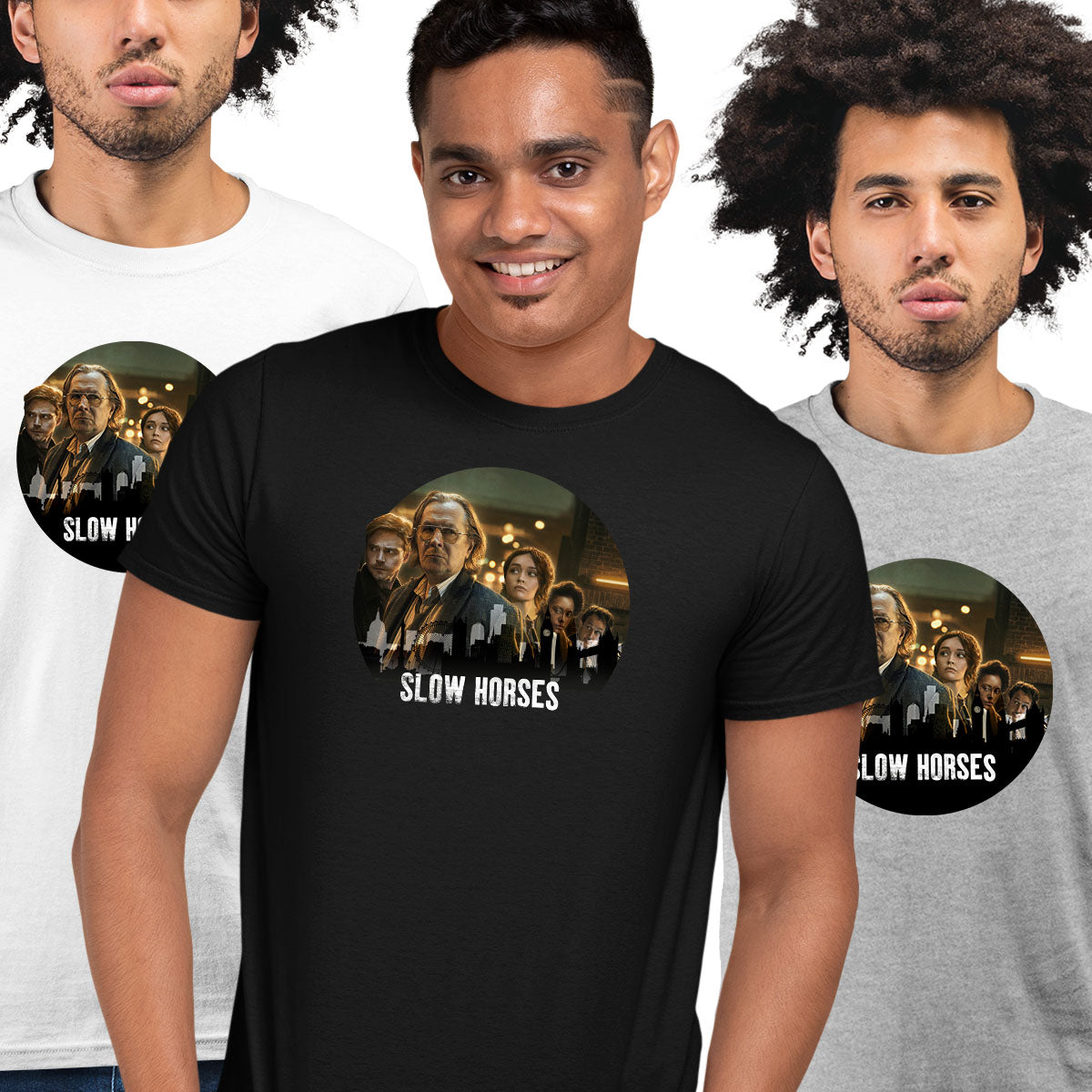 Slow Horses movie TV series T-shirt UK spy Thriller Mens Printed BBC Adult T-shirt - Kuzi Tees