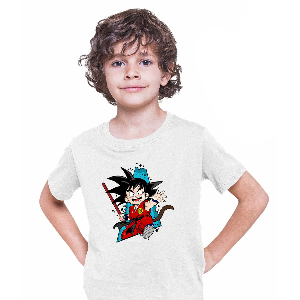 Son Goku Chibi Dragon Ball T-shirt Manga Anime Kids Gift Kids T-shirt White