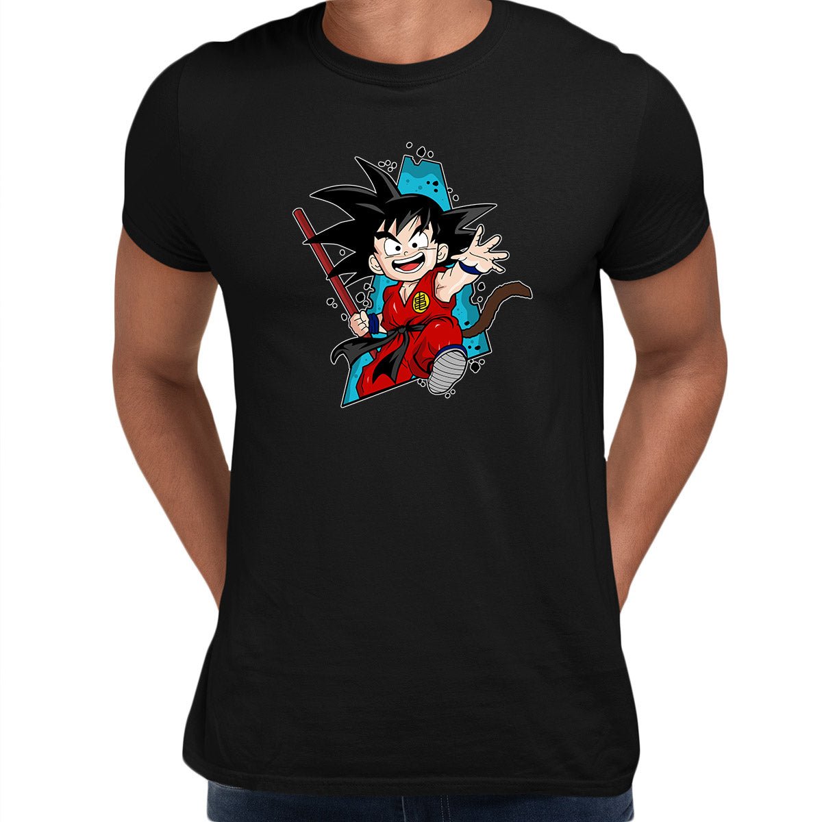 Son Goku Chibi Dragon Ball Black T-shirt