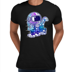 Space Astronaut Racer Amazing Retro Vintage Crew Neck T-shirt & Tank Top - Kuzi Tees