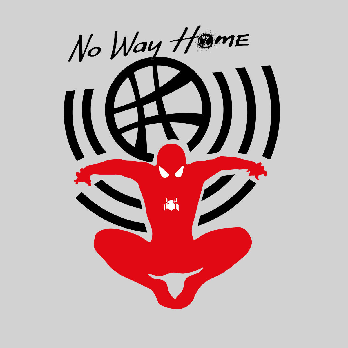 Spiderman Superhero No Way Home Typography T-shirt for Kids - Kuzi Tees