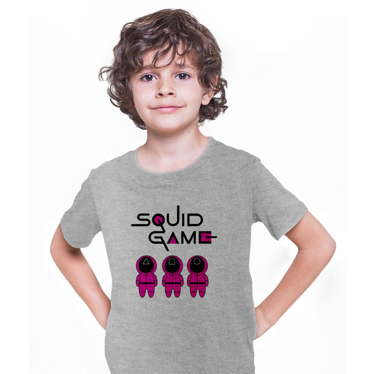 Squid Game Symbols Inspired Puzzle Logo Tee Netflix's newest drama T-shirt for Kids - Kuzi Tees