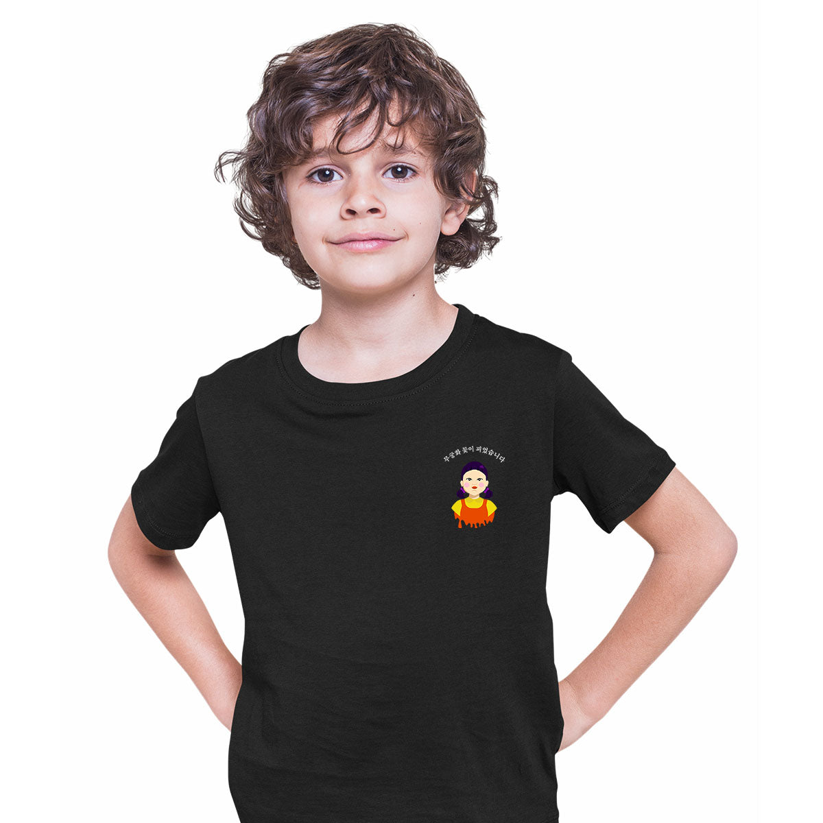 The Doll - Squid Game Red light Green light T-shirt for Kids - Kuzi Tees