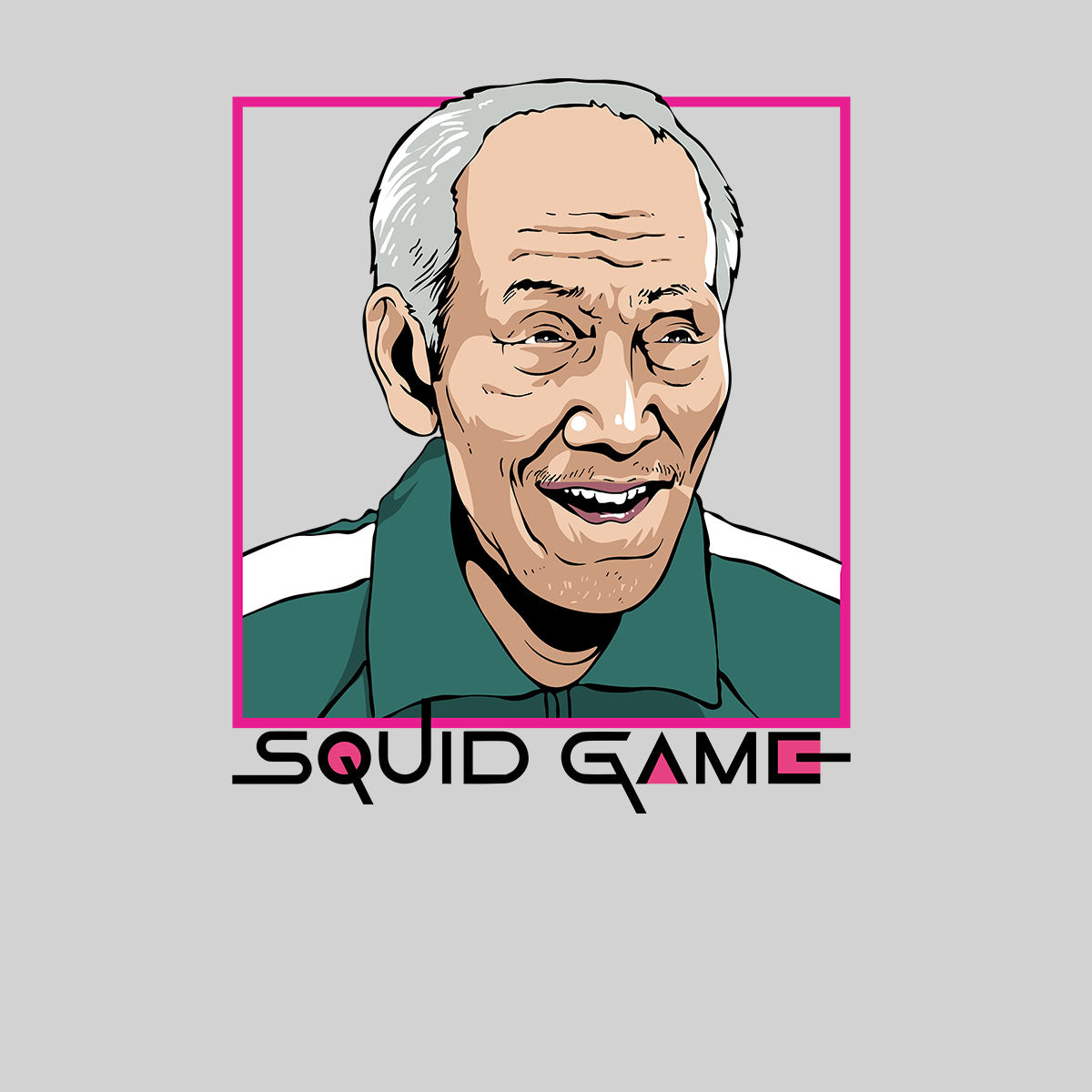 Squid Game Oh Il-Nam Character Inspired Logo Netflix's Newest TV Drama Unisex T-Shirt - Kuzi Tees