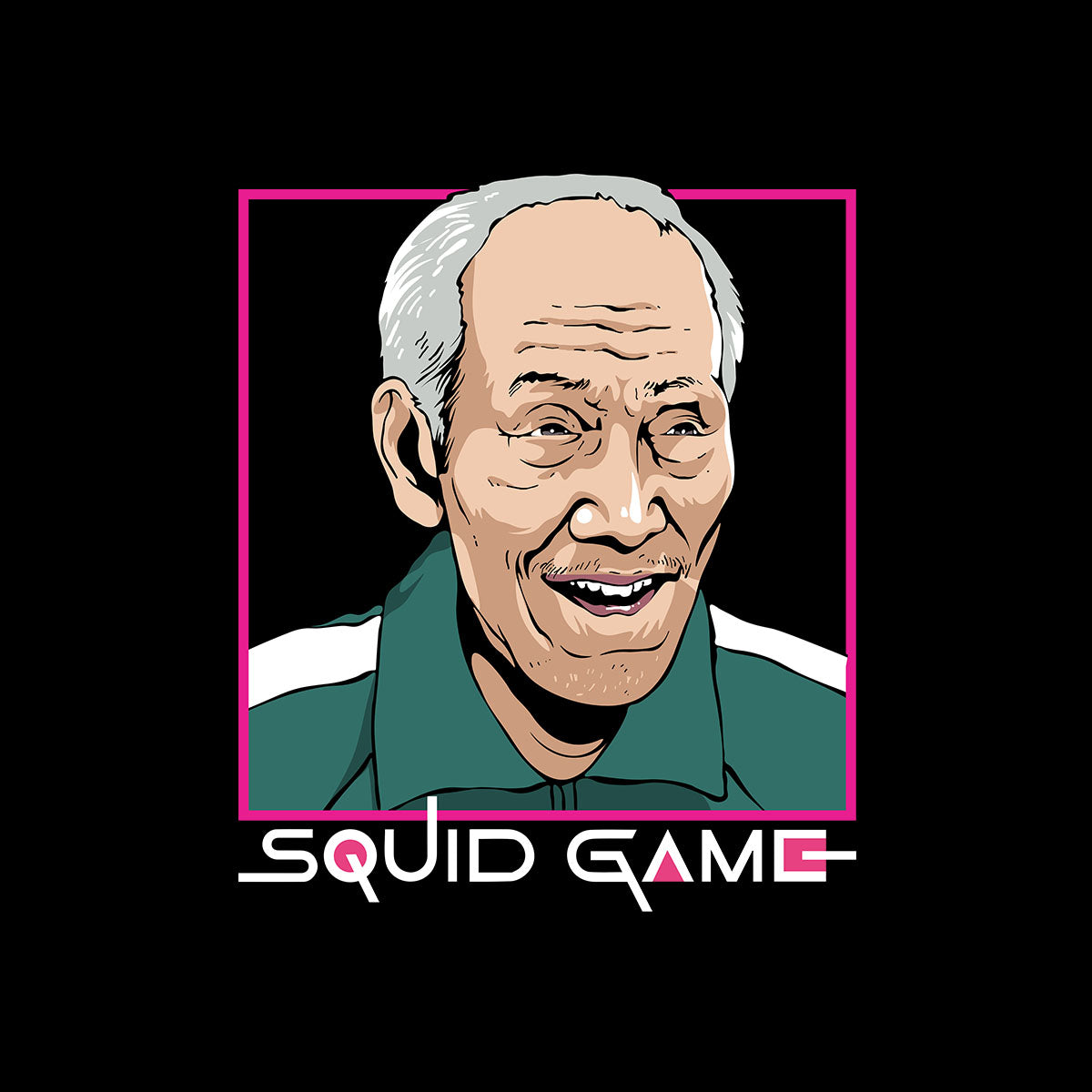 Squid Game Oh Il-Nam Character Inspired Logo Netflix's Newest TV Drama T-shirt for Kids - Kuzi Tees