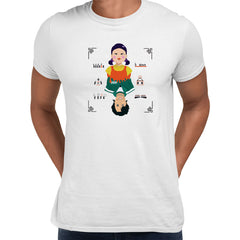 The Doll & Gi-Hun Squid Game Movie Tee included all Games Unisex T-Shirt - Kuzi Tees