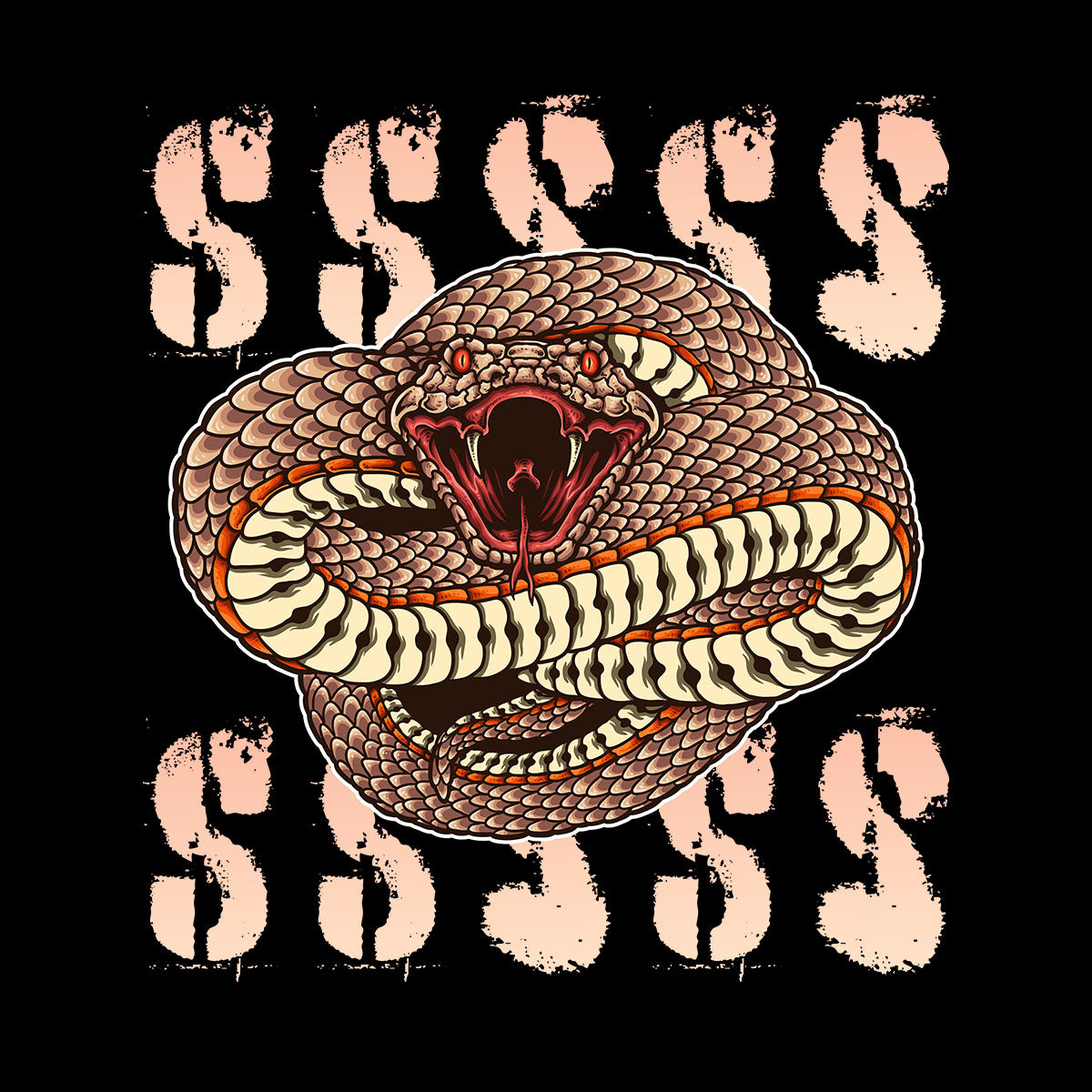 Snake SSSS Funny Animal Lover Gifts Conversation Starter Tee Unisex T-shirt - Kuzi Tees